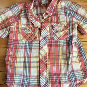 Boys plaid button down shirt